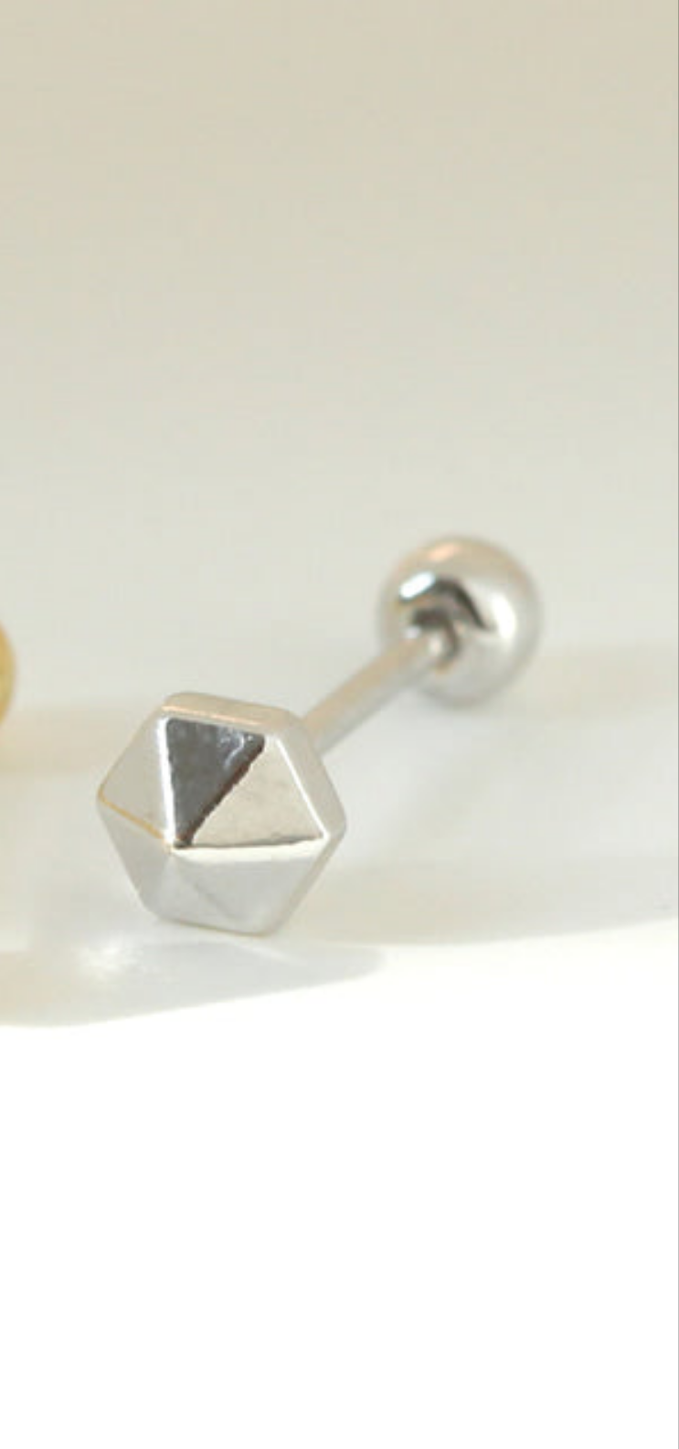 Edgy Hex Stud