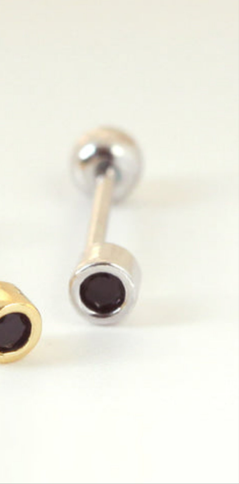 Black Enamel Accent Stud