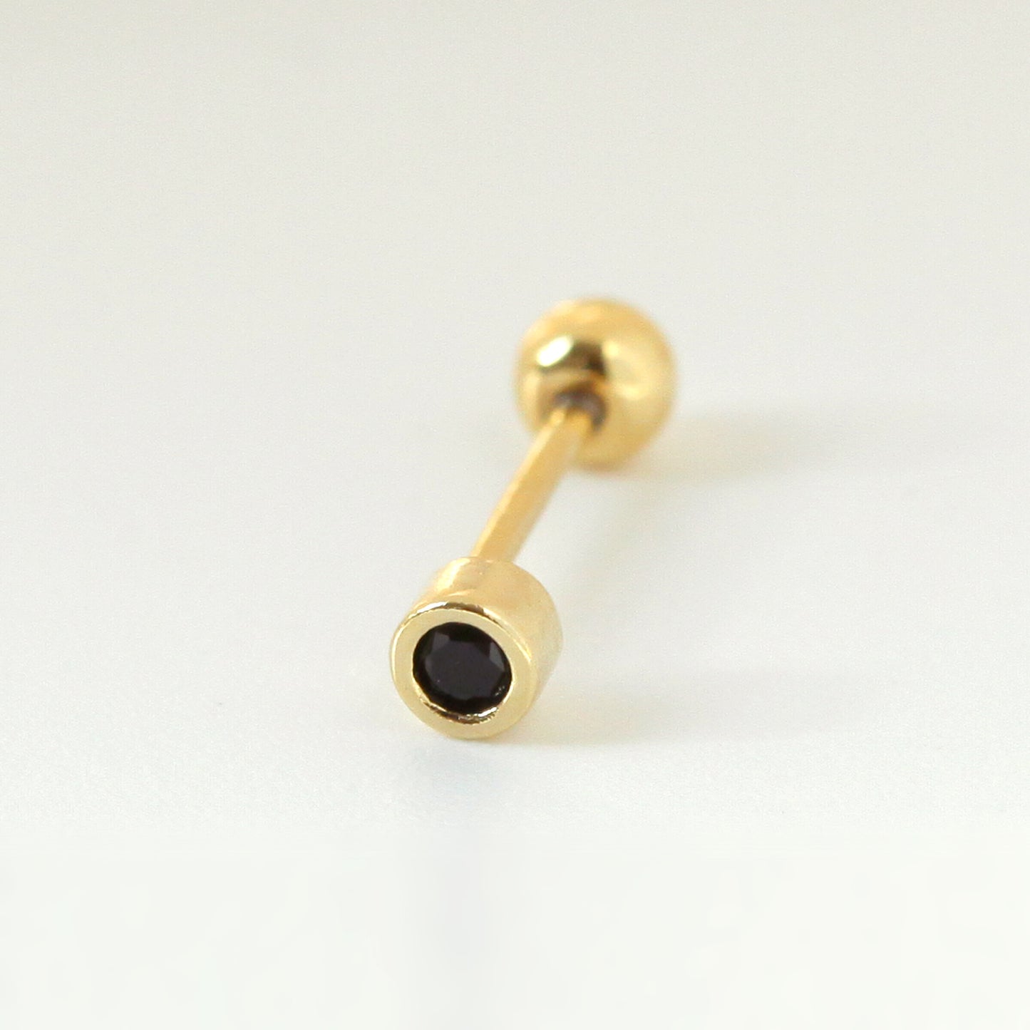 Black Enamel Accent Stud