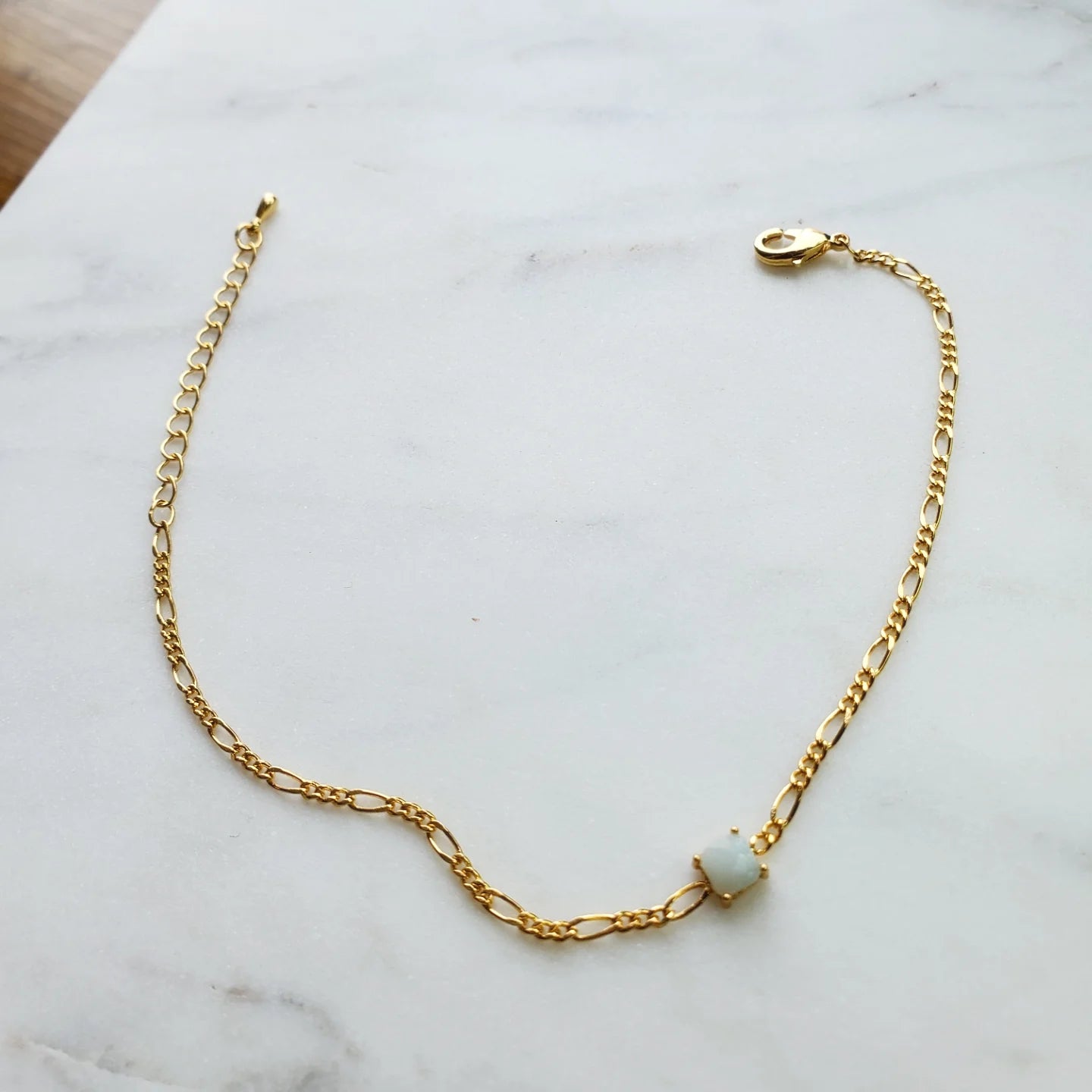 Gem-Set Figaro Chain Bracelet