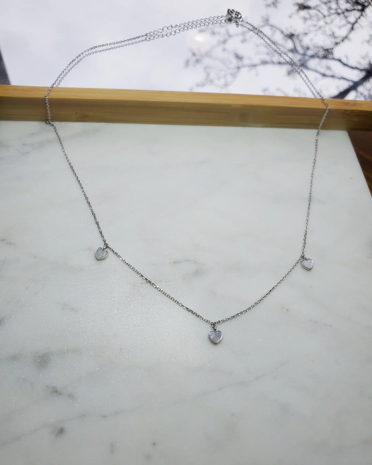 Triple Pearl Glow Necklace