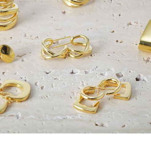 Stacked Round and Square Hoops