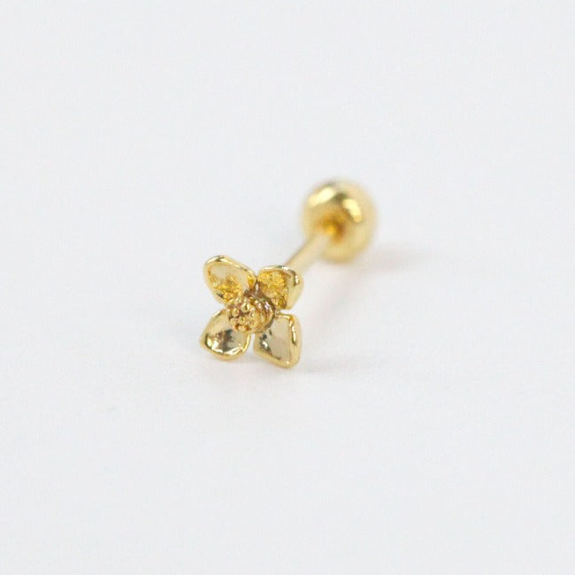 Textured Floral Stud