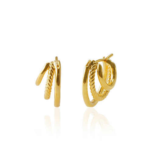 Triple Luxe Hoops