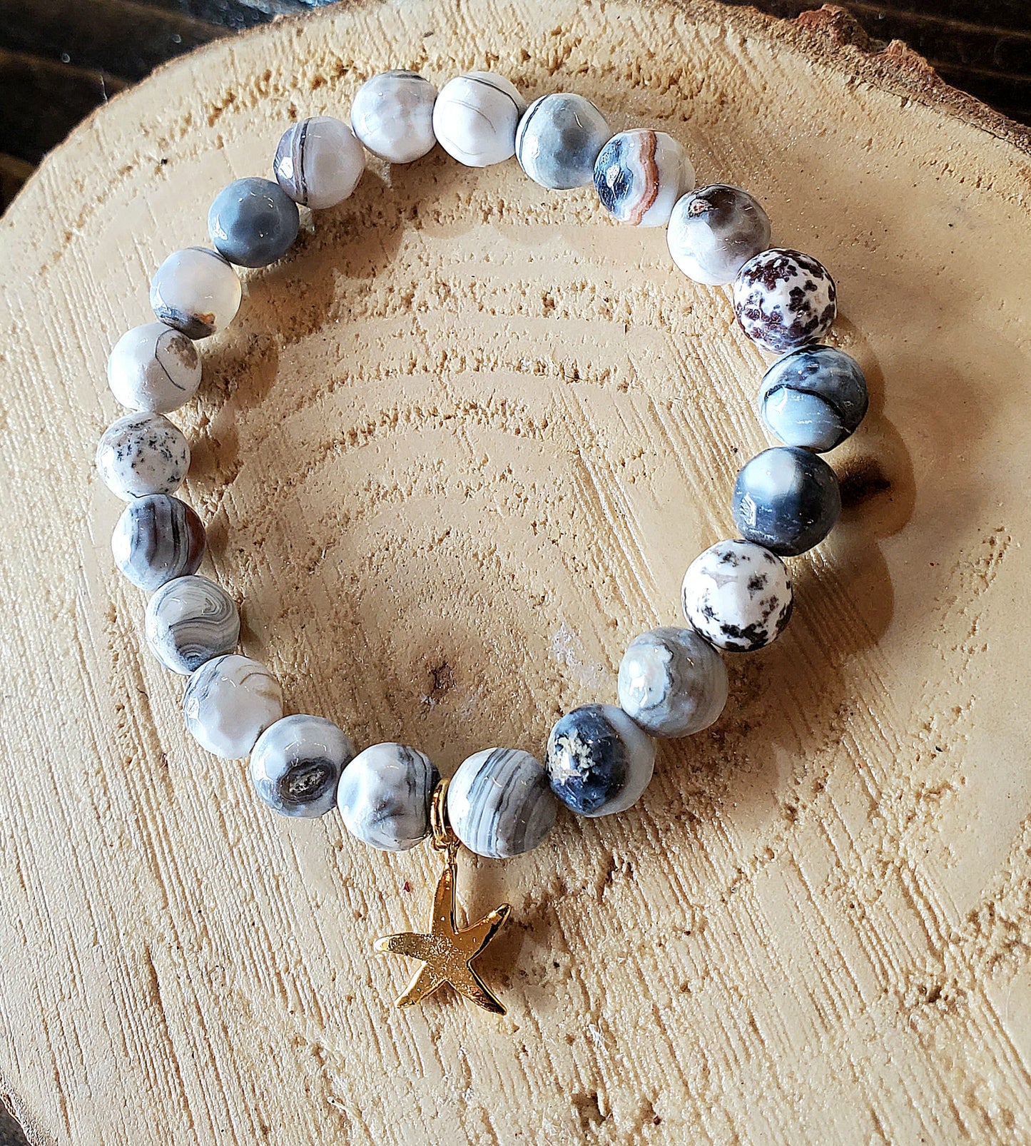 Golden Starfish Charm Bracelet