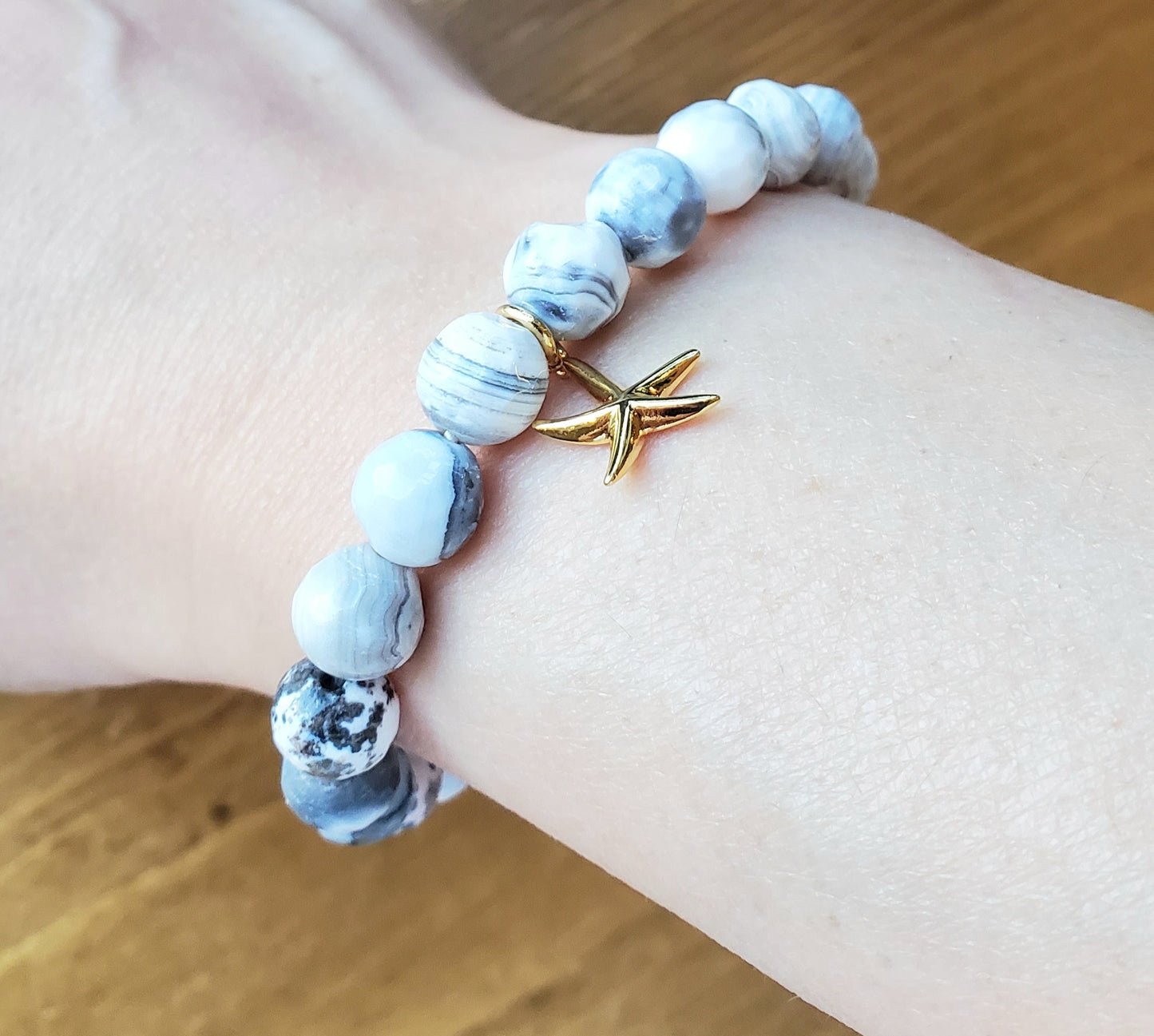 Golden Starfish Charm Bracelet