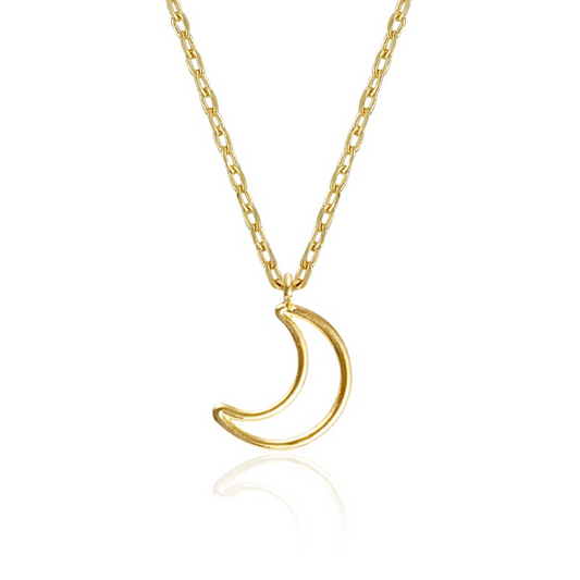 Wire Crescent Moon Necklace