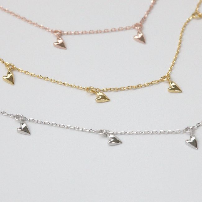 Multiple Heart Charms Necklace