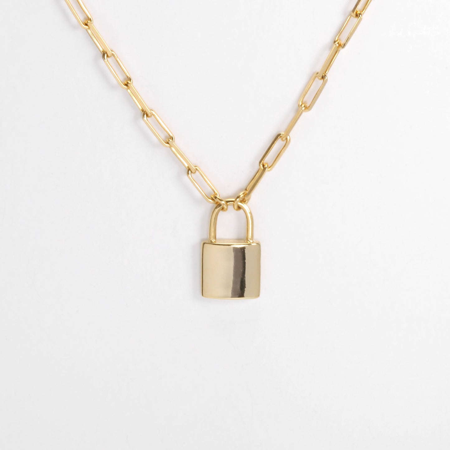 925 SS Padlock Chain Necklace