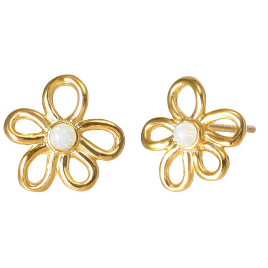 Flora Opal Dot Earrings