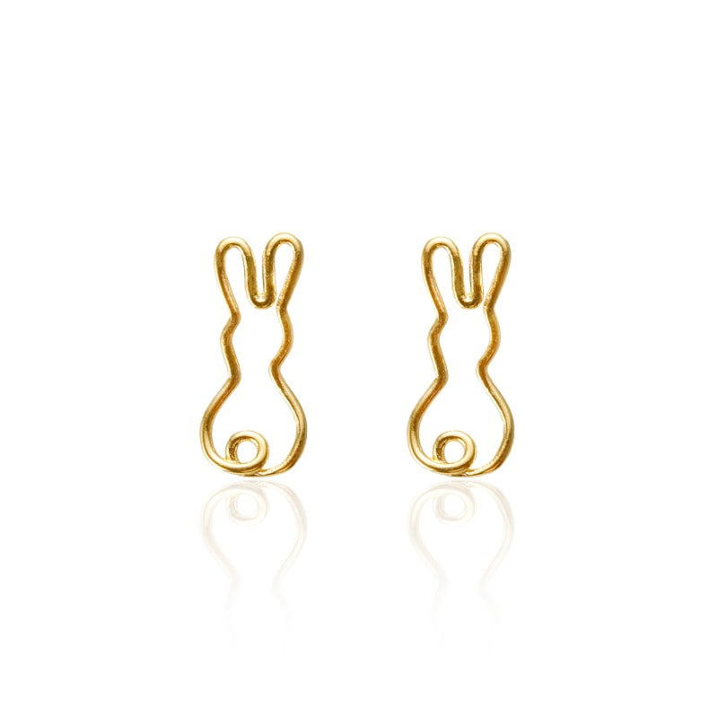 Sitting Bunny Wire Earrings