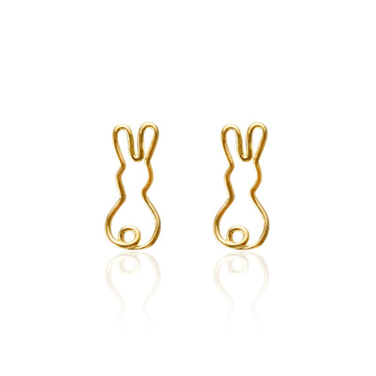Sitting Bunny Wire Earrings