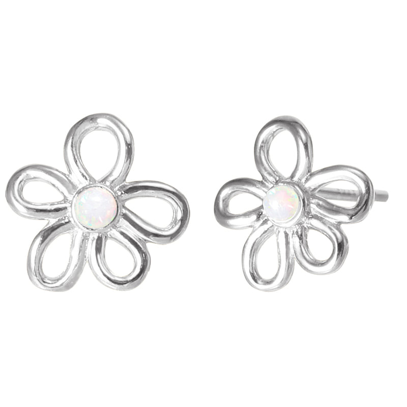 Flora Opal Dot Earrings