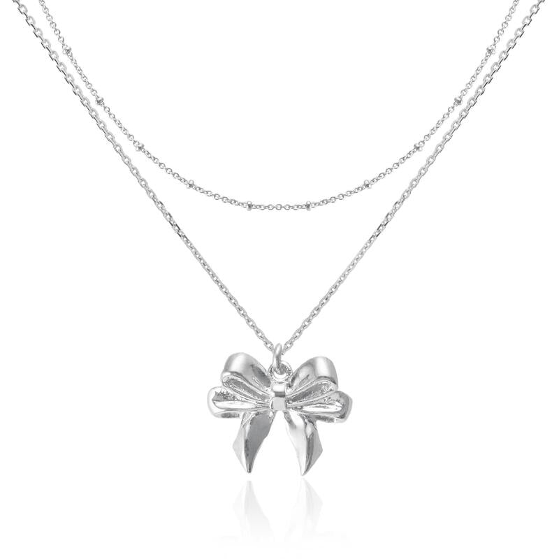 Double Row Bow Necklace