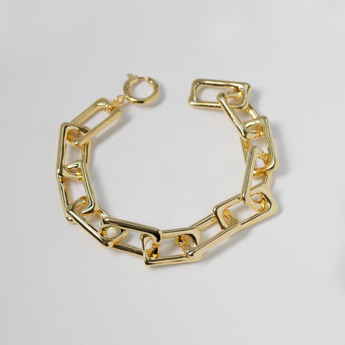 Chunky Rectangular Link Bracelet