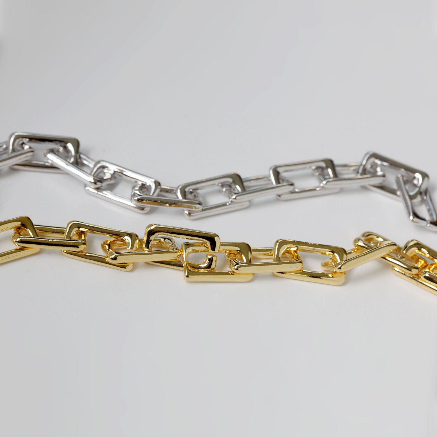 Chunky Rectangular Link Bracelet