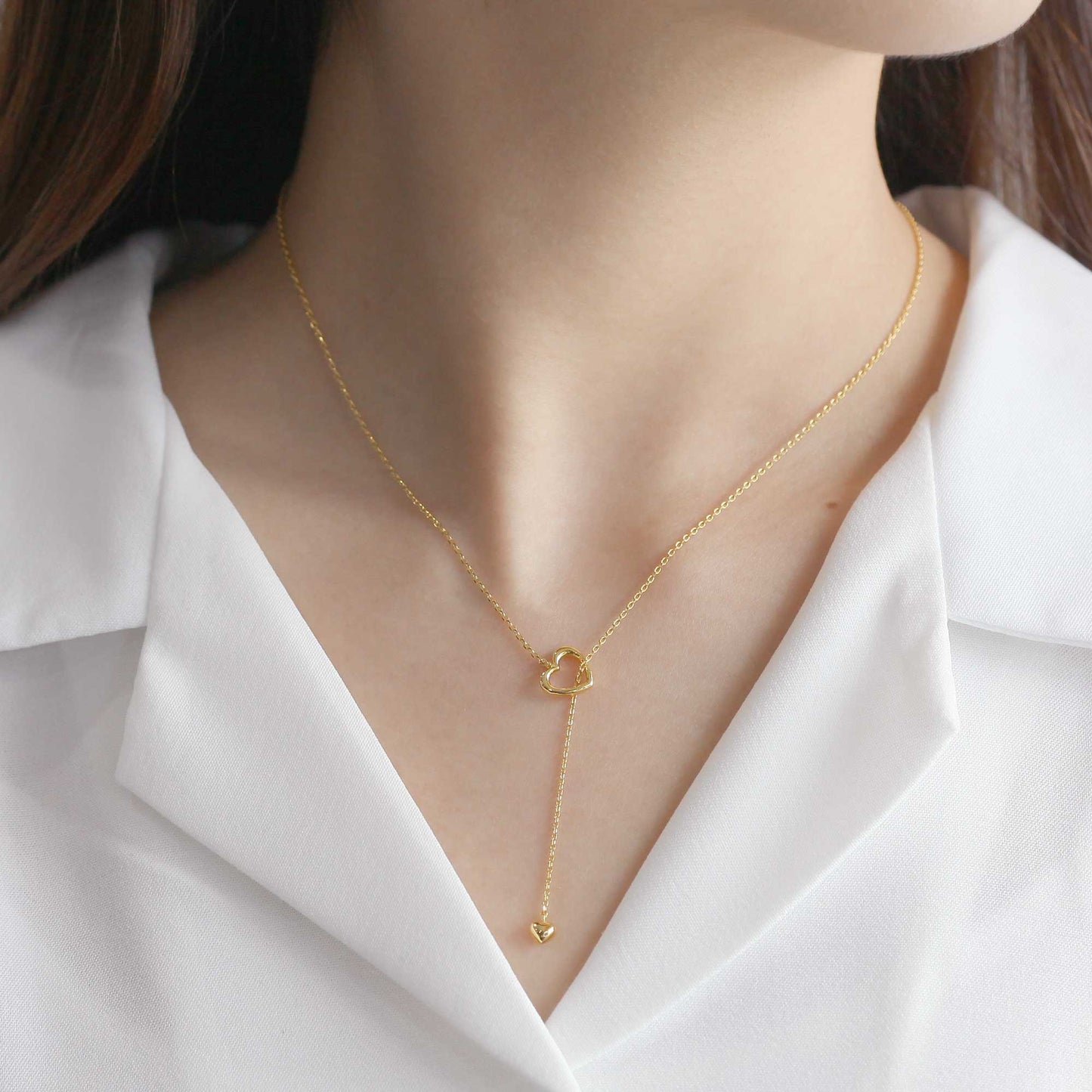 Falling Heart Necklace