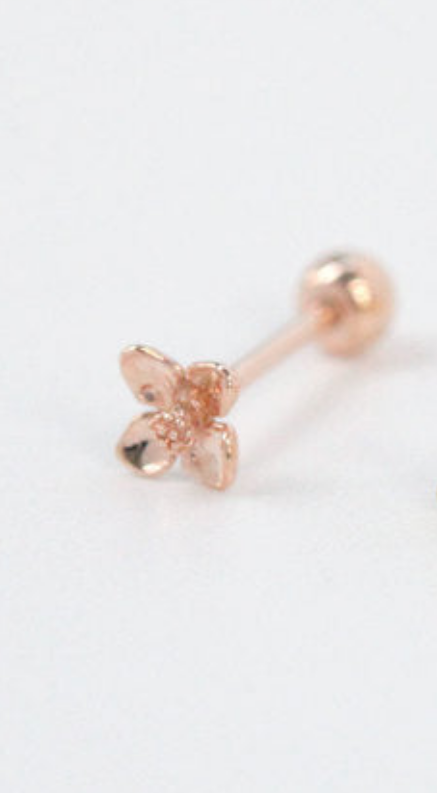 Textured Floral Stud