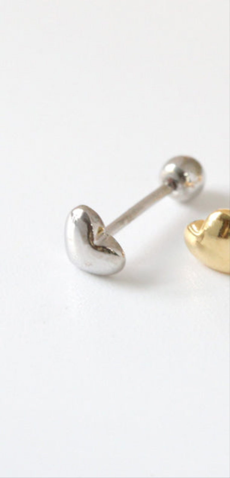 Puffed Heart Stud