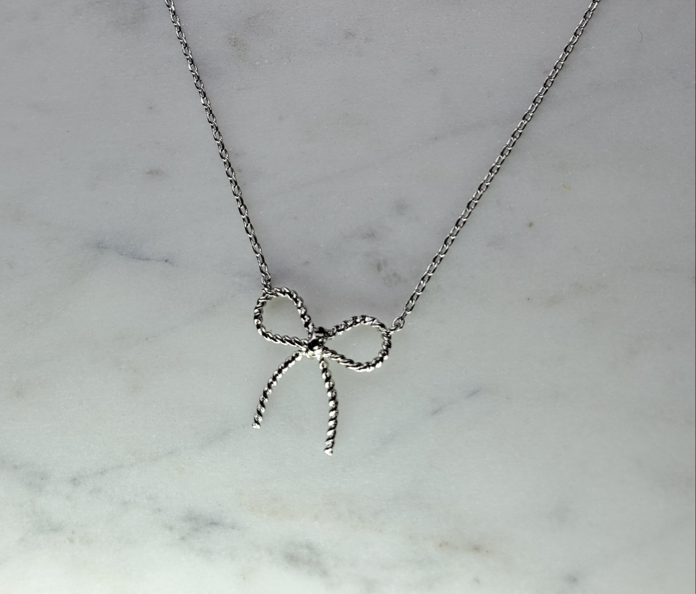 Twisted Bow Tie Necklace