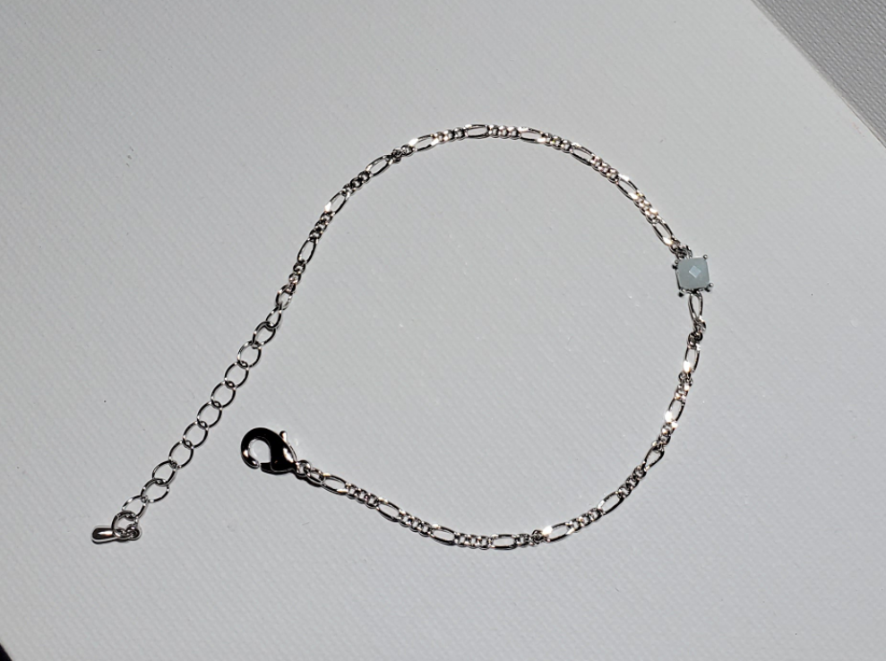 Gem-Set Figaro Chain Bracelet