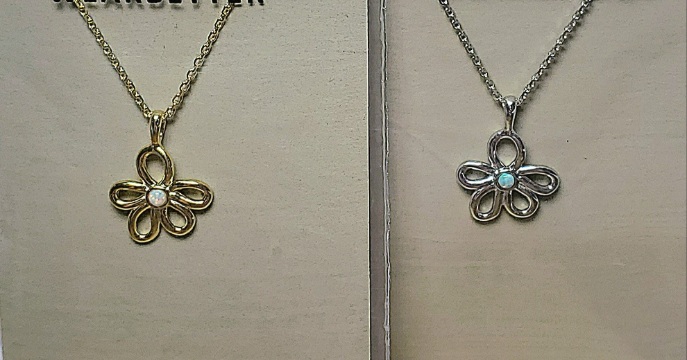 925 SS Flora Opal Dot Necklace