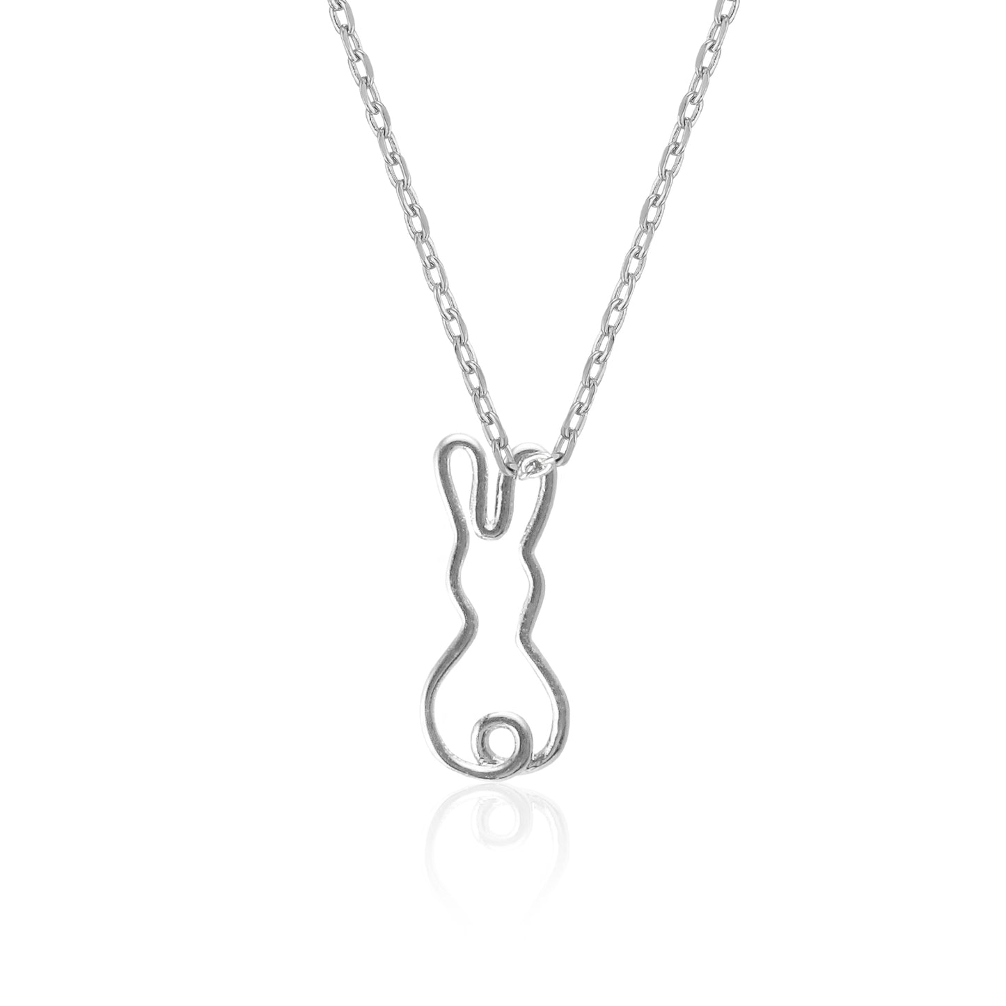 Wire Sitting Bunny Necklace
