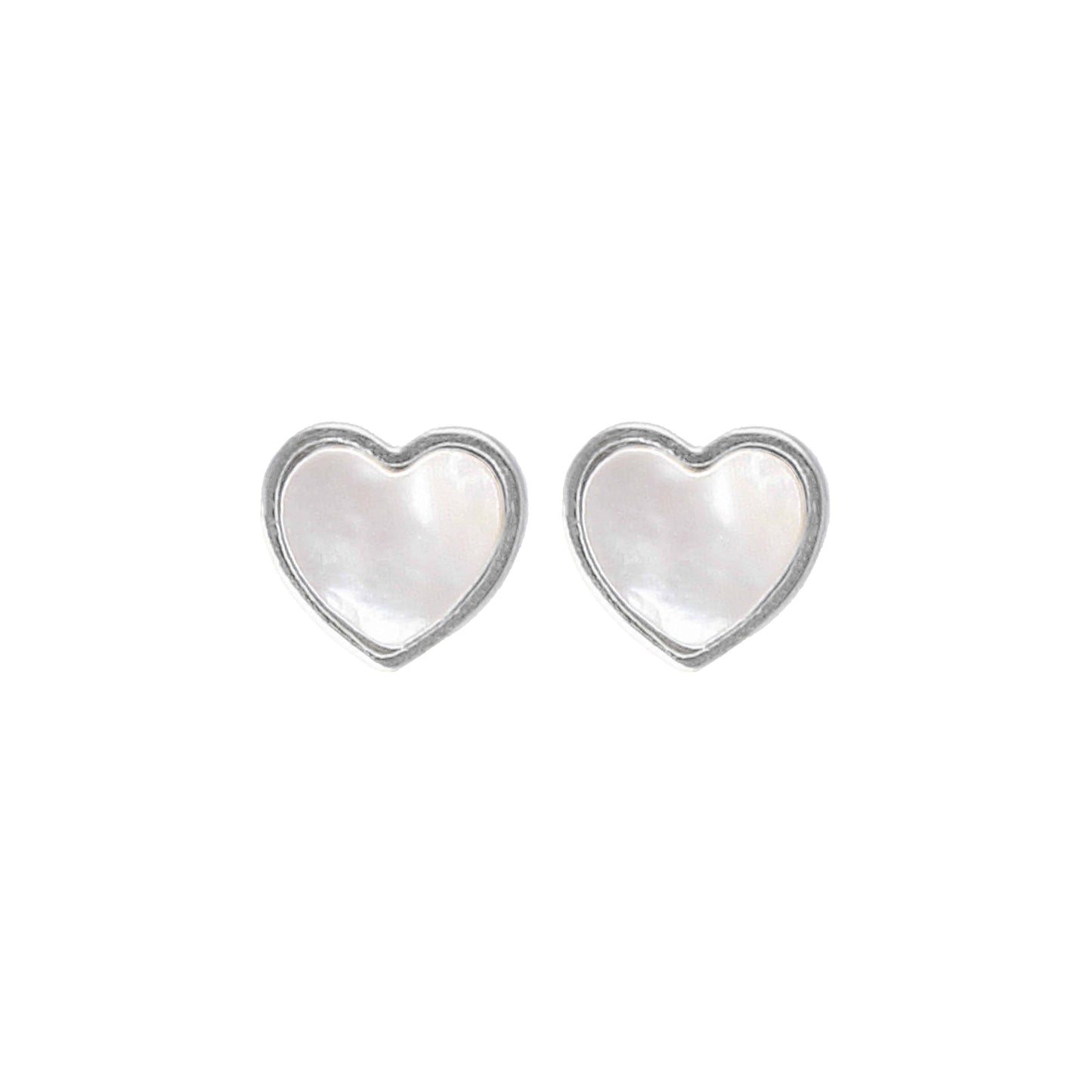Pearl Bloom Heart Studs Earrings