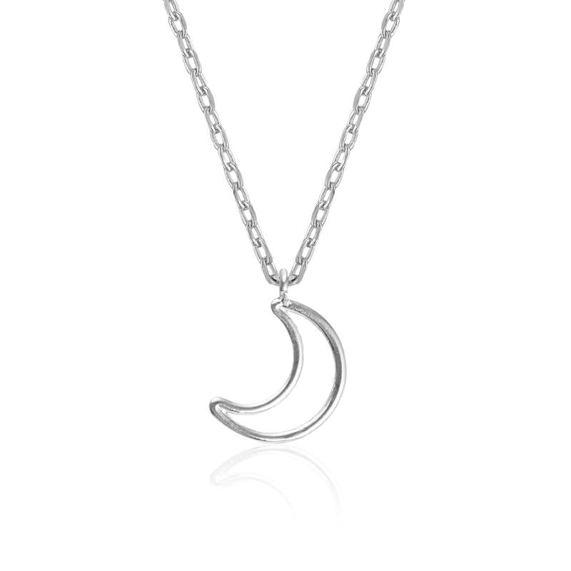 Wire Crescent Moon Necklace