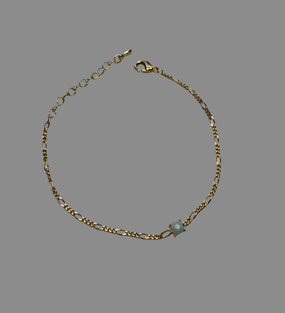 Gem-Set Figaro Chain Bracelet