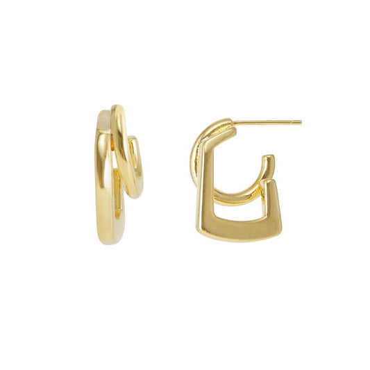 Stacked Round and Square Hoops