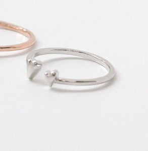 Teeny Double Heart Ring