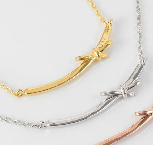 Knotted Bar Necklace
