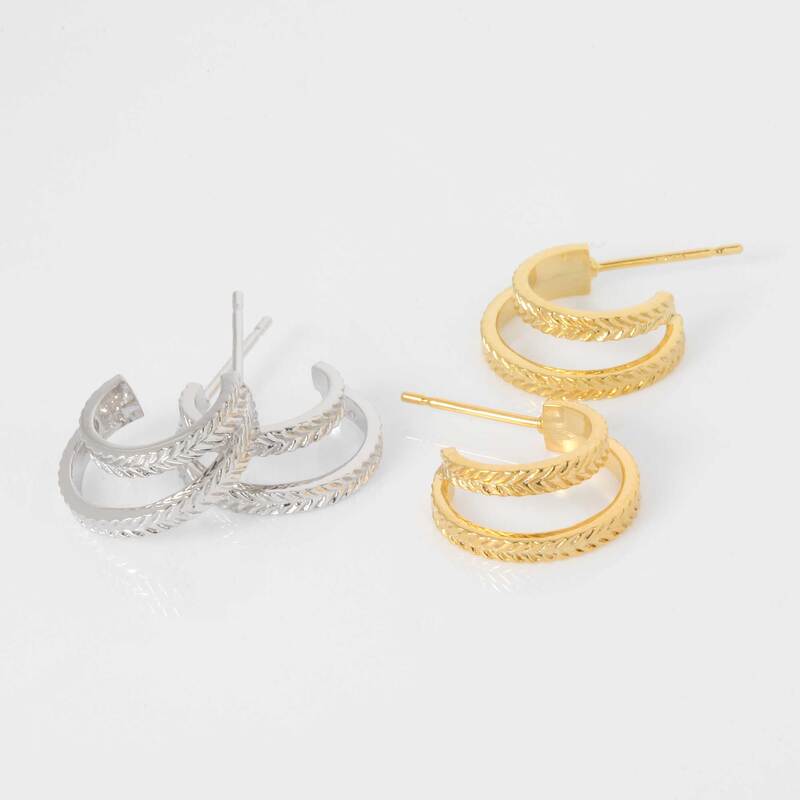 Braided Double Hoop Earrings