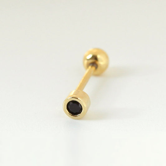 Black Enamel Accent Stud