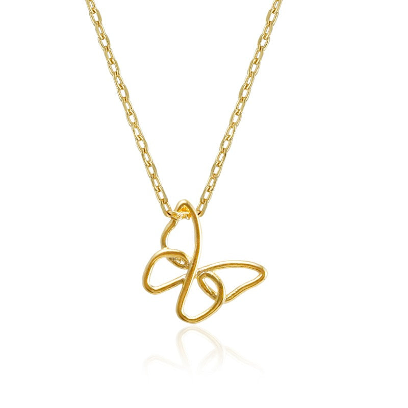 Wire Butterfly Neckllace