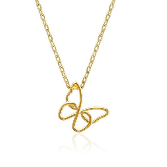 Wire Butterfly Neckllace