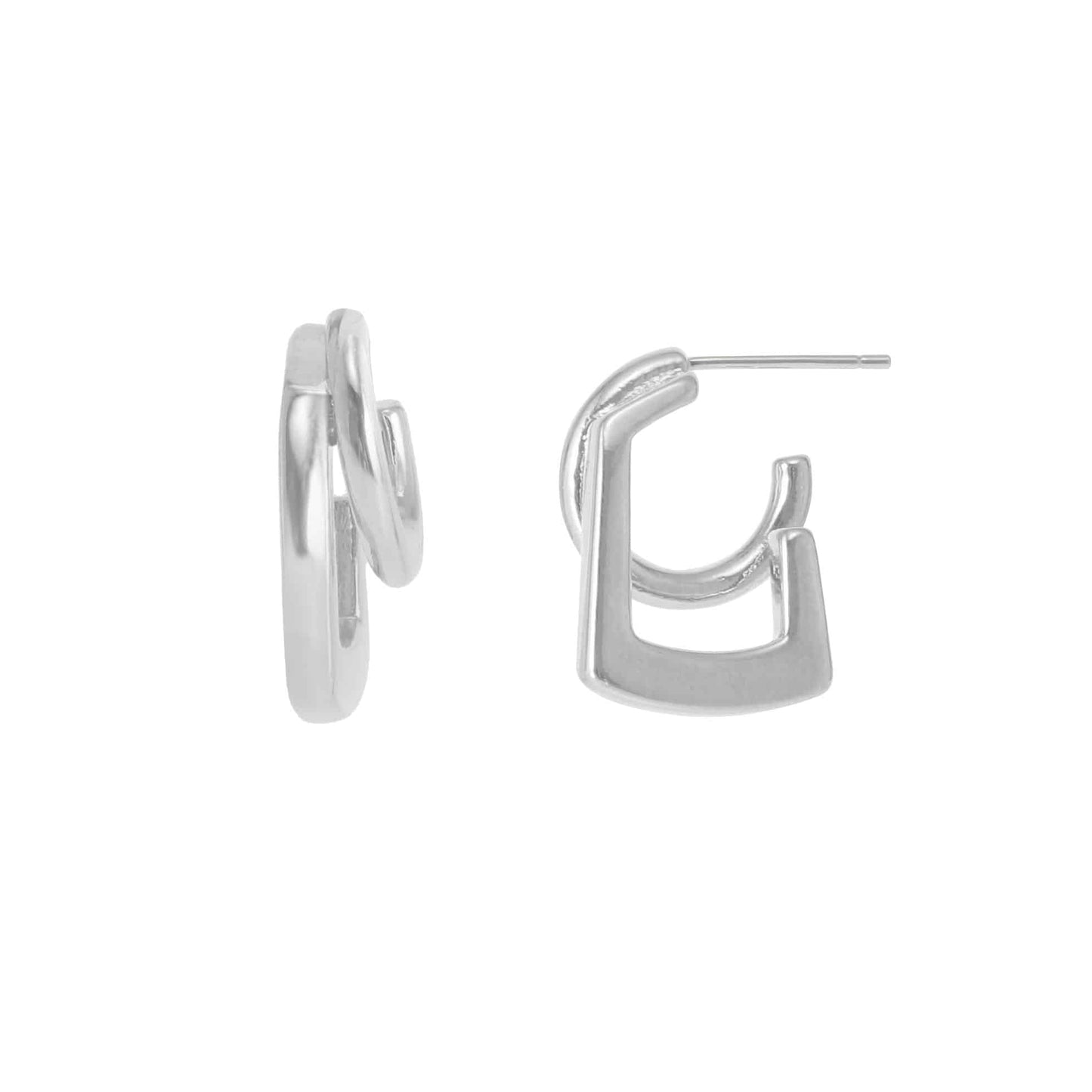 Stacked Round and Square Hoops