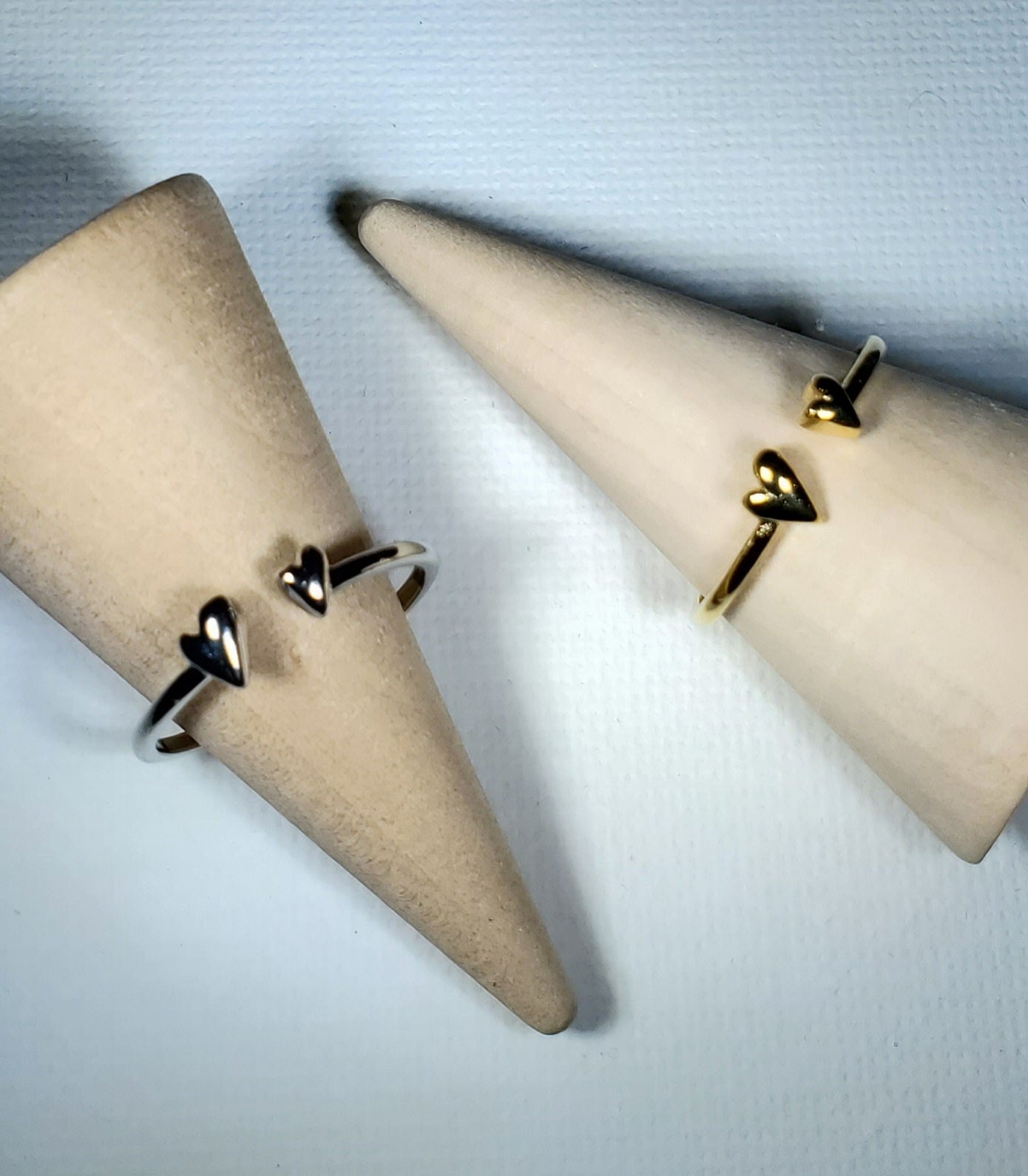 Teeny Double Heart Ring