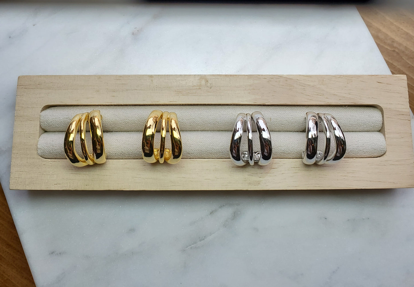 Curved Triple Row Hoops