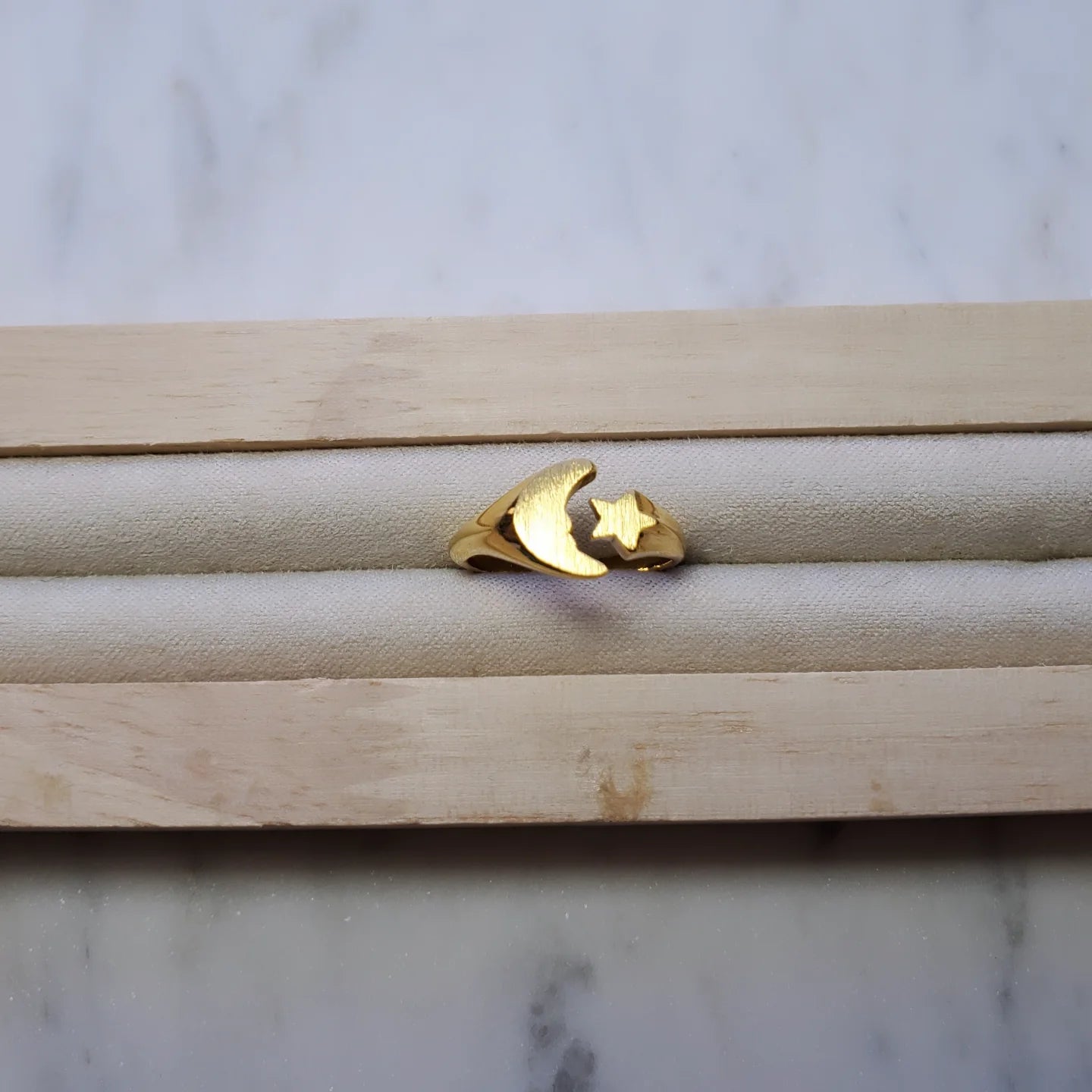 Moon and Star Ring