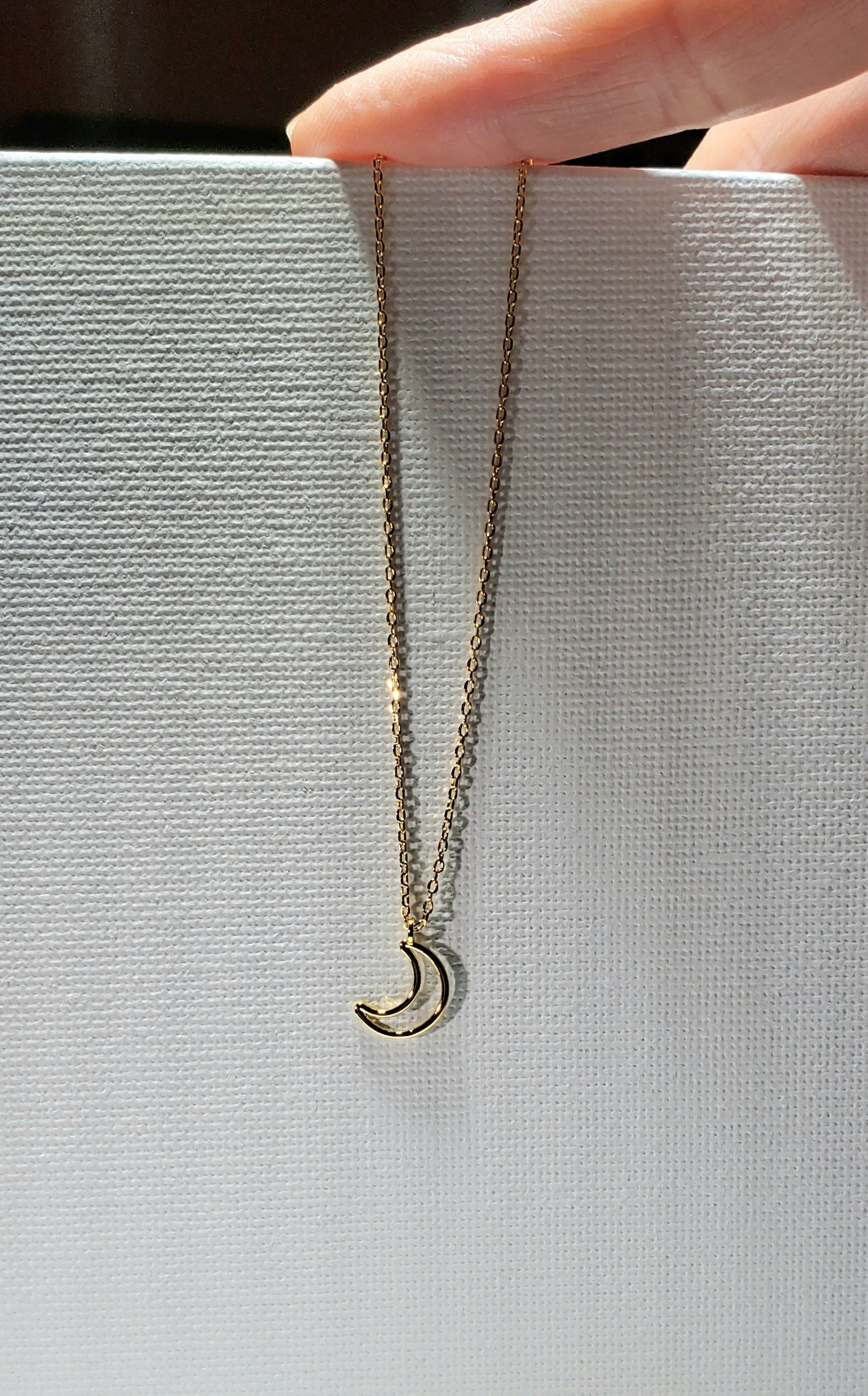 Wire Crescent Moon Necklace