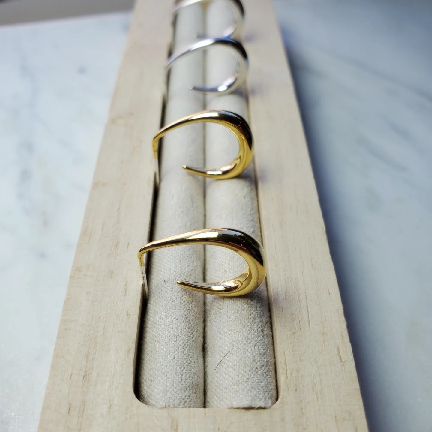 Teardrop Hoops Earrings