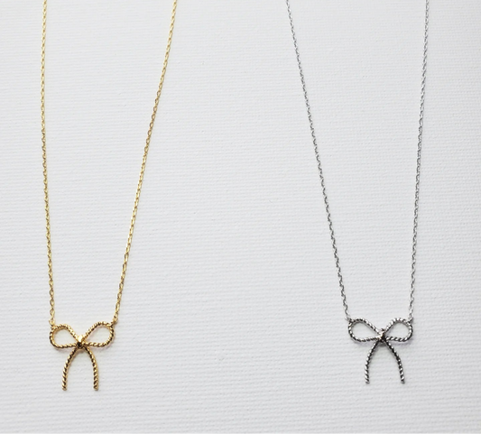 Twisted Bow Tie Necklace