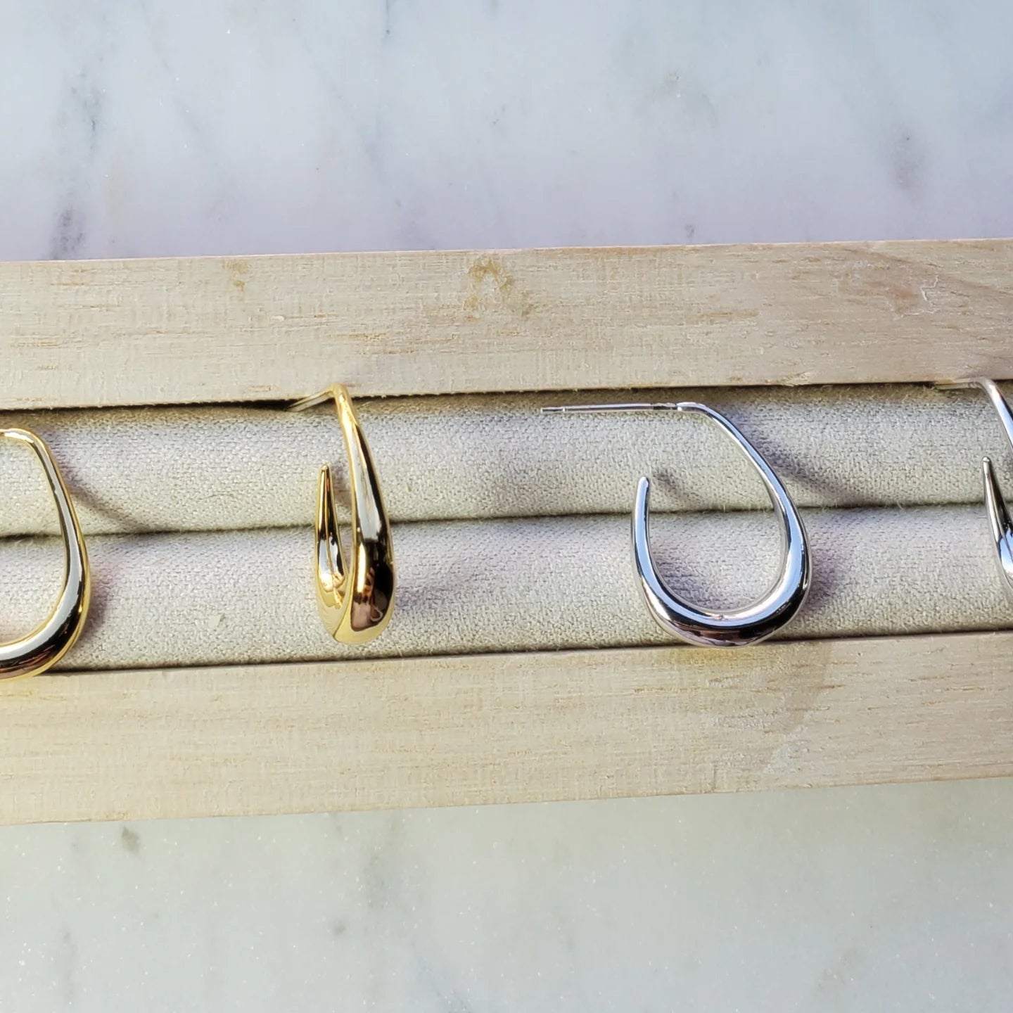 Teardrop Hoops Earrings