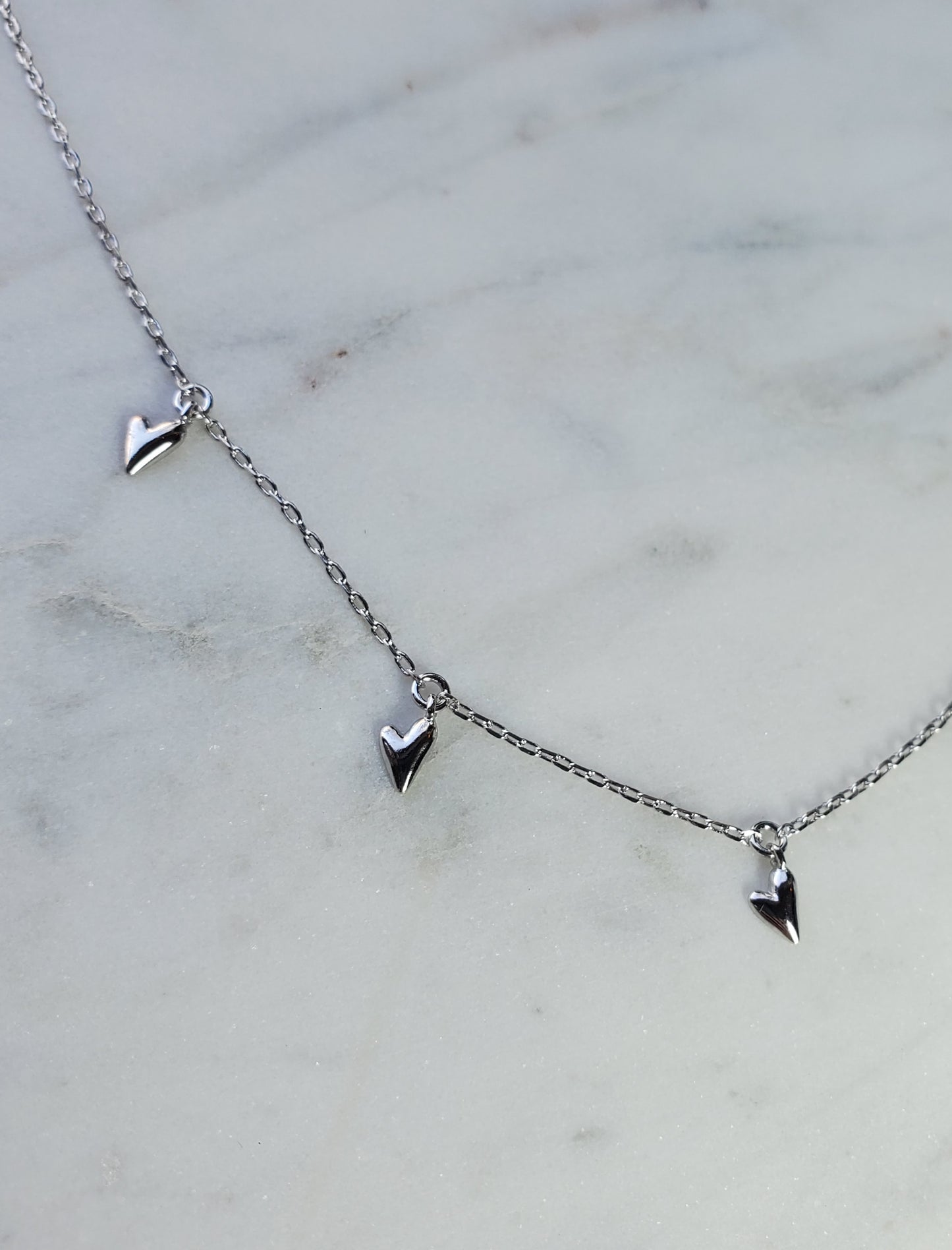 Multiple Heart Charms Necklace