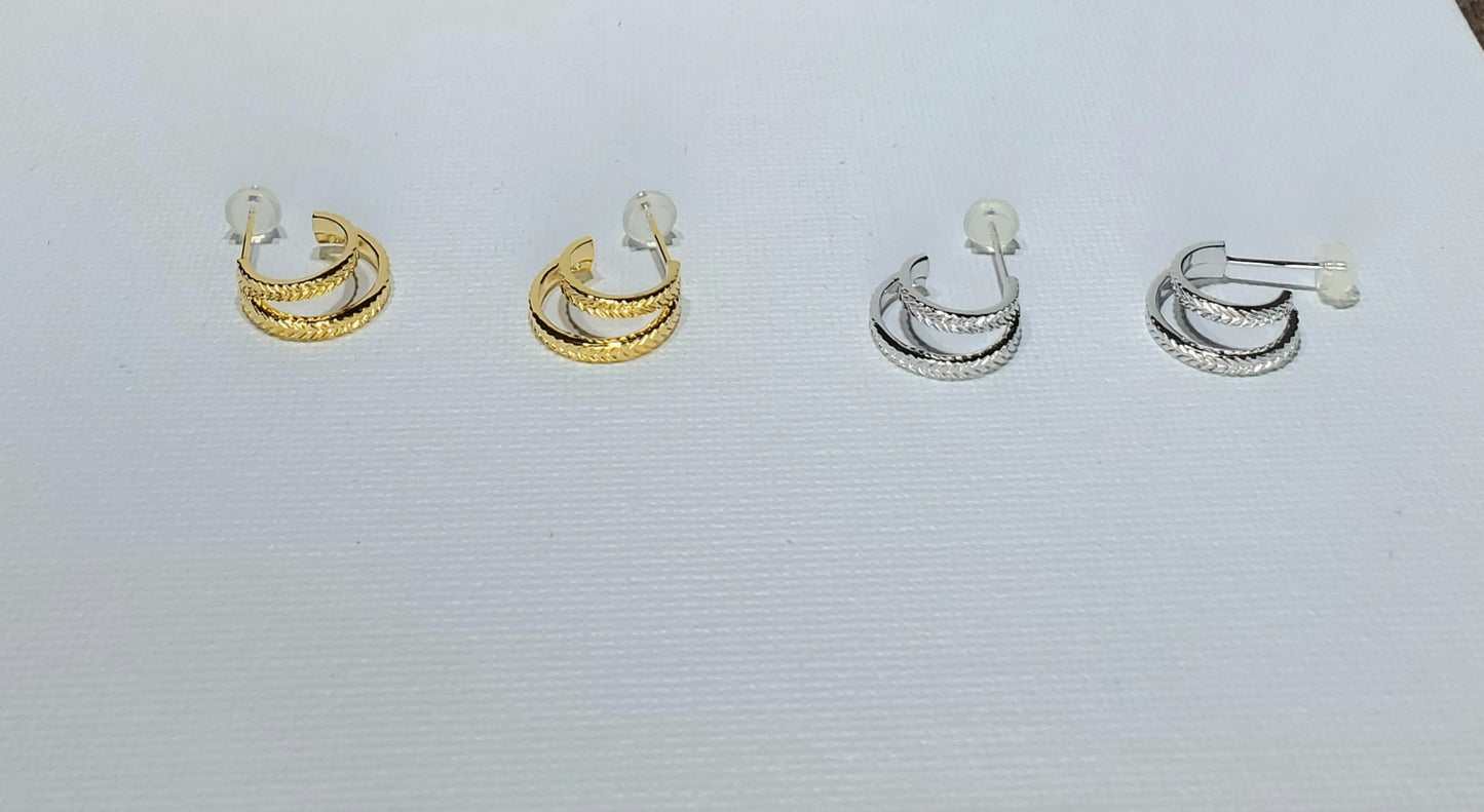 Braided Double Hoop Earrings