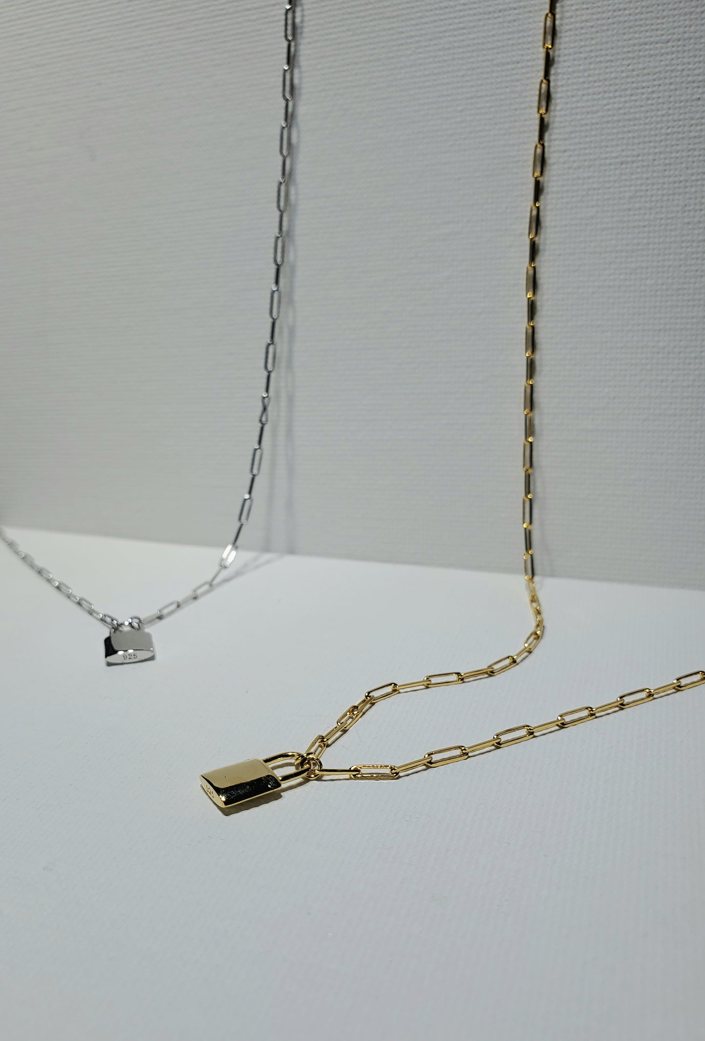 925 SS Padlock Chain Necklace