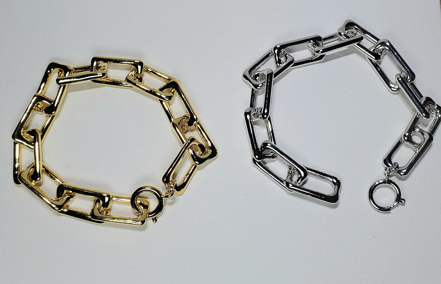 Chunky Rectangular Link Bracelet