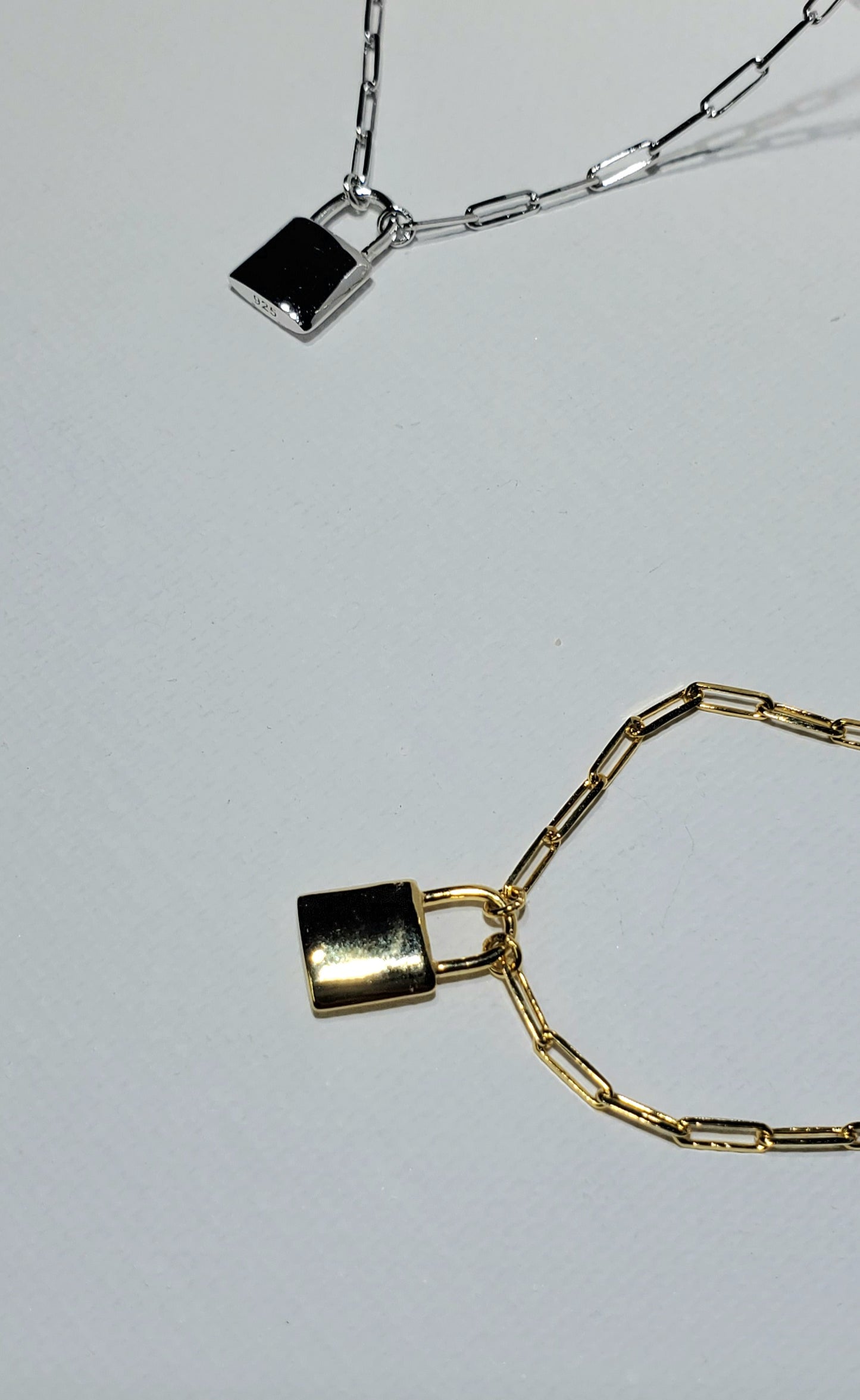 925 SS Padlock Chain Necklace